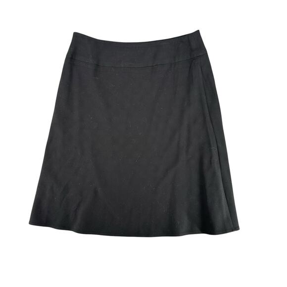 Vintage Y2K Norton McNaughton Black A-Line Midi Skirt 10 Floral Embroidery - Picture 5 of 5